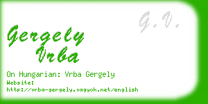 gergely vrba business card